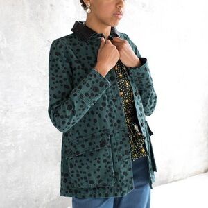 Rachel Antonoff Jessi chore jacket in Dalmatian print, size XS